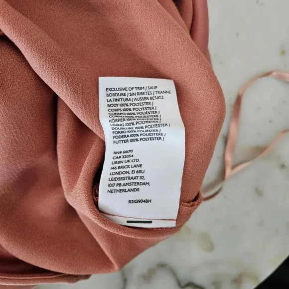 NWT BHLDN Cali Satin Cowl Neck Midi Slip Dress Sedona 0 New Anthropologie - Picture 9 of 9